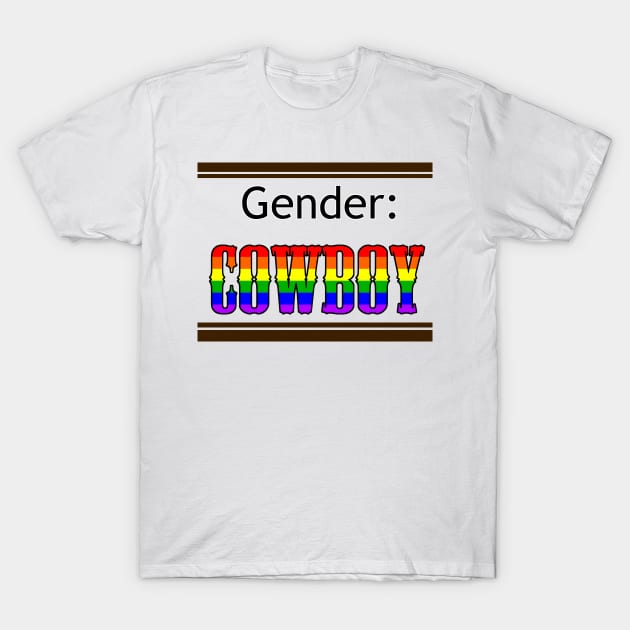 Gender: COWBOY - Rainbow T-Shirt by Akamaru01